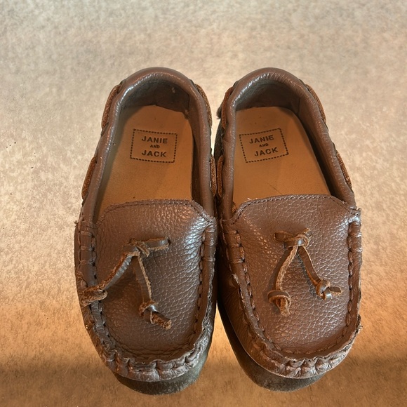 Janie and Jack-brown leather loafer - Picture 3 of 7